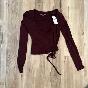 American Eagle Cross Body Crop Top